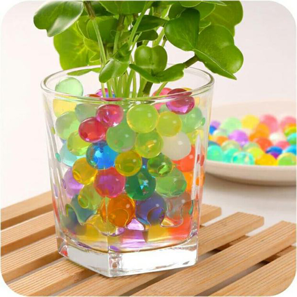 【Ready】10000PCS Colorful Magic Soil Beads Plant Water Balls Soft Crystal Toys Gifts Growing Bulbs Grow Jelly Balls